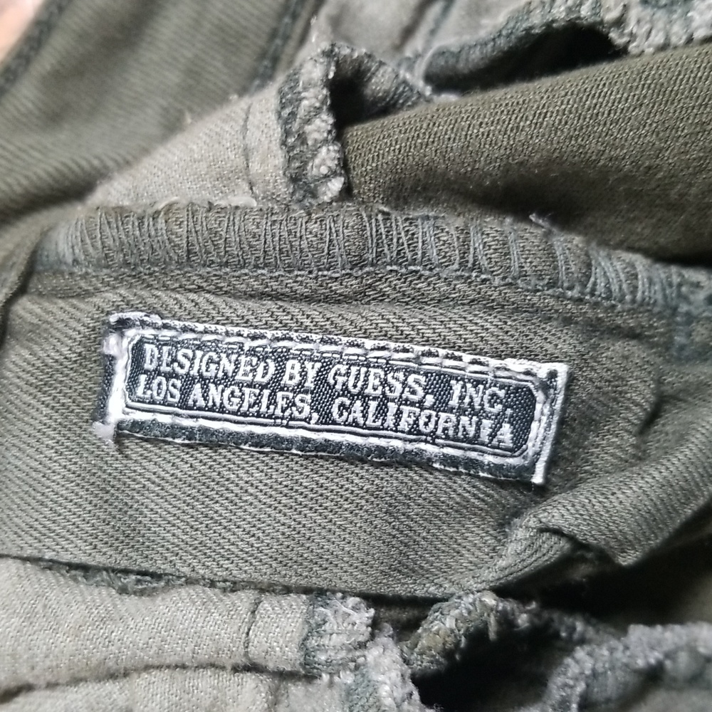 Guess Denim Olive / Army Green Jeans with Lots of Pockets - Picture 11 of 14